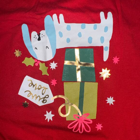 Lot of 3 Cat & Jack Girls 7/8 Top Holiday School Casual Everyday Basic Christmas - Picture 15 of 16